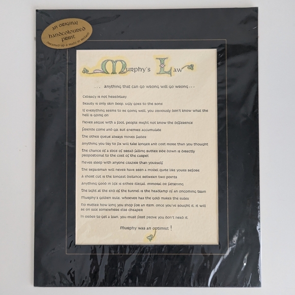 MURPHY'S LAW Original Print from Ireland The Gift of Gab 13x10.5" Irish Humor - Picture 1 of 13